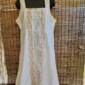 Decorative Cream Summer Dress